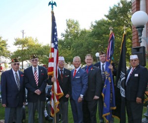 Senator Jeff VanDrew and Assemblyman Sgt. Bob Andrzejcak, along with VFW post 5941 representing vets of all the wars. 